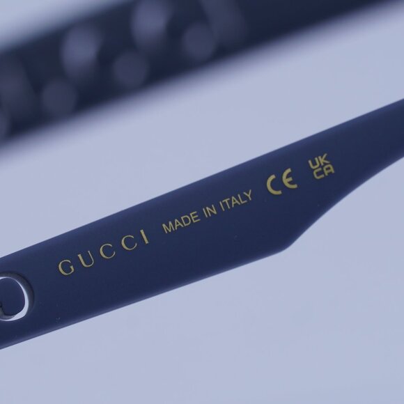 Gucci GG1570S 008 Sunglasses Blue Square Frame, Blue Lenses - Picture 8 of 11